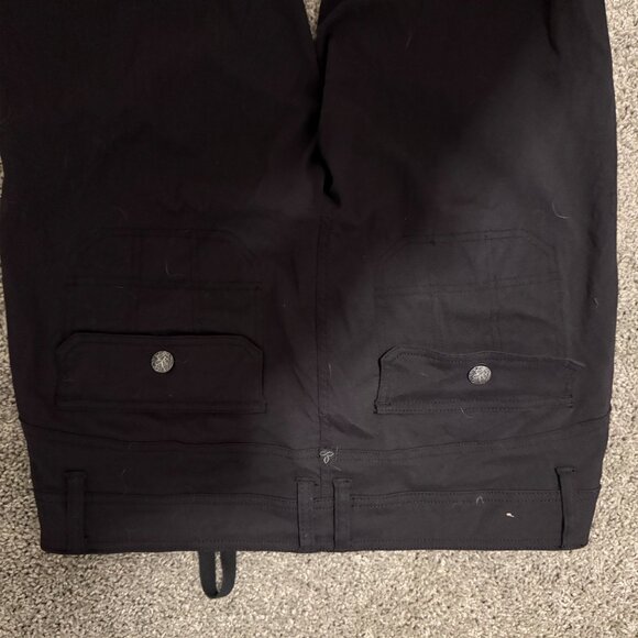 Prana Halle II Pants 12 Black Water Repellent Stretch Hiking Travel Performance - Picture 6 of 8